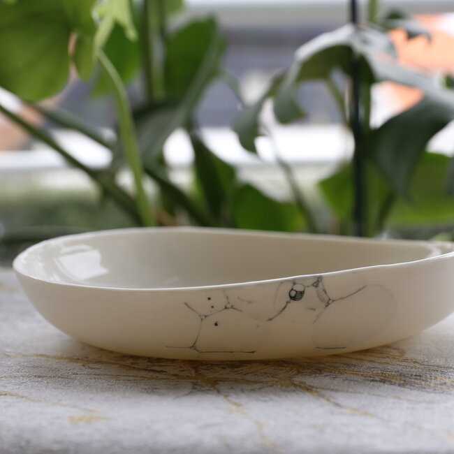 Porcelain handmade bowl, Bulles