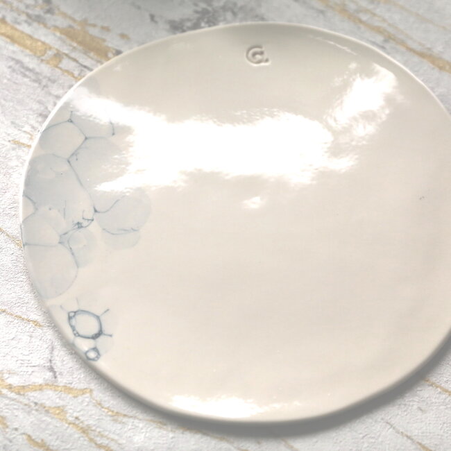Porcelain handmade plate - Bulles