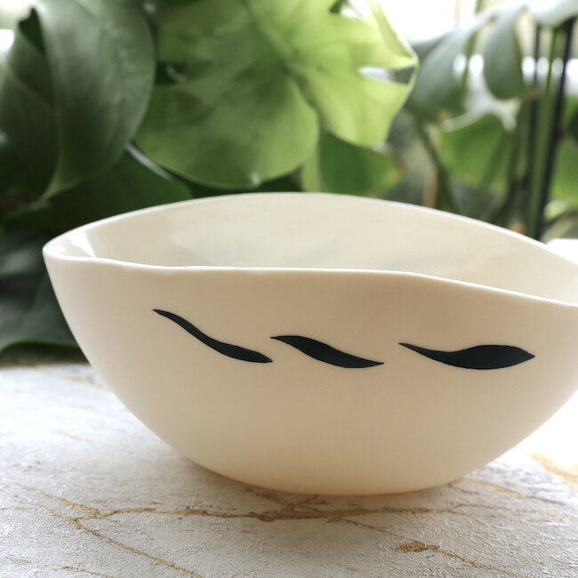 Bol en porcelaine faite à la main, Vagues