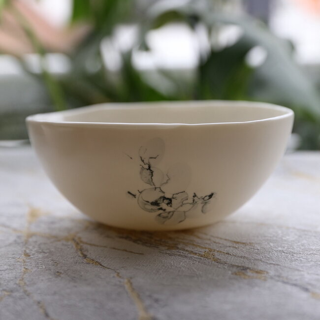 Bol contemporain en porcelaine 'Bulles'