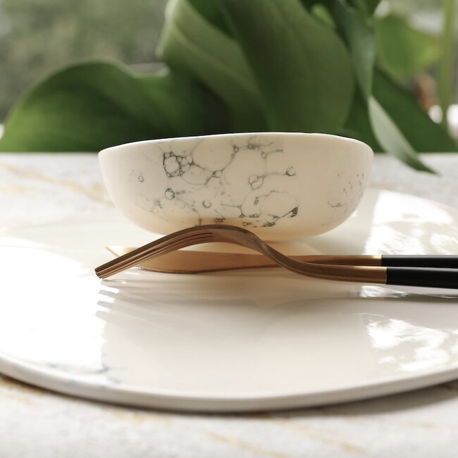 Porcelain contemporary handmade scale 'Bulles'