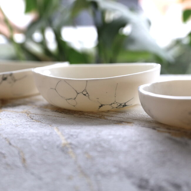 Porcelain handmade bowl, Bulles