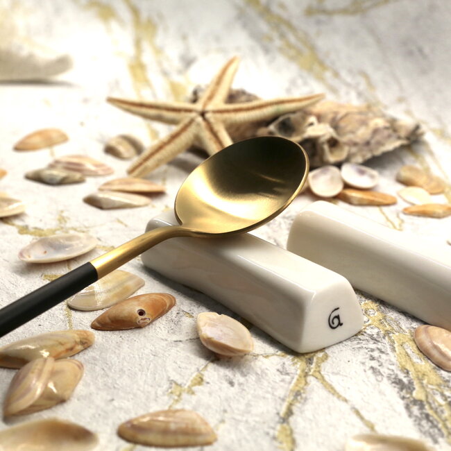 Handmade porcelain cutlery holder