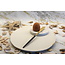 artisanni  Assiette contemporaine en porcelaine Knokkette "Touch of Gold"