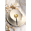 artisanni  Assiette contemporaine en porcelaine Knokkette "Touch of Gold"