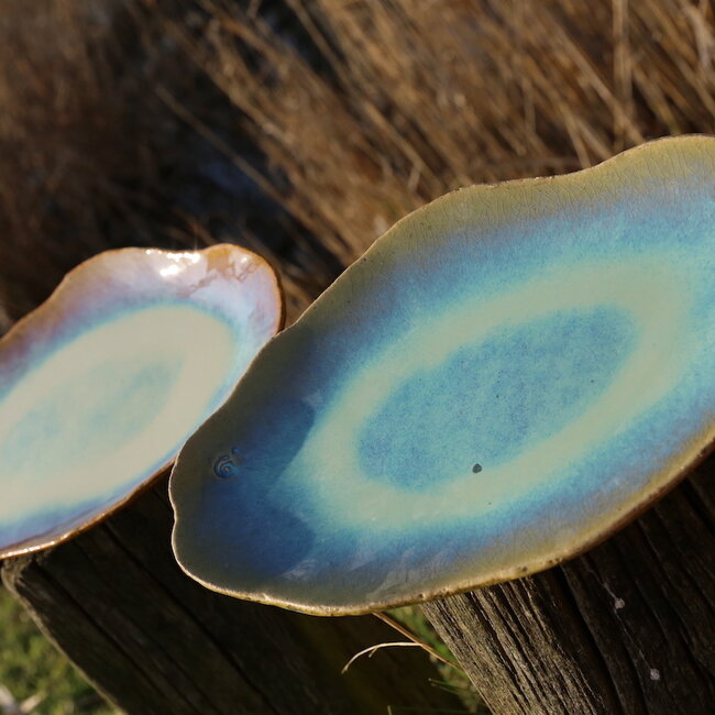 Handmade ceramic plate Couteau Sunset ideal as a fish plate or presentation for everyday use as well as for catering