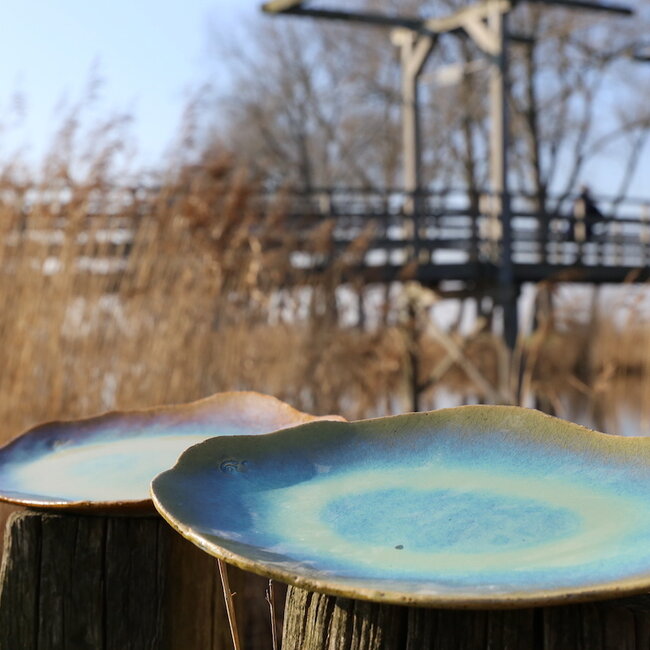 Handmade ceramic plate Couteau Sunset ideal as a fish plate or presentation for everyday use as well as for catering