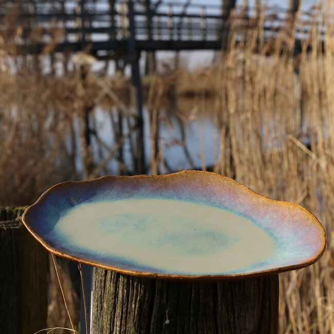 Handmade ceramic plate Couteau, Sunset
