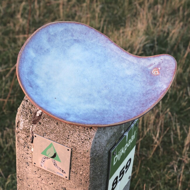 Handmade ceramic plate Boomerang, Sunrise