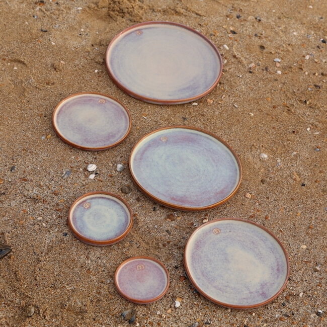 Handmade ceramic plate, Sunrise