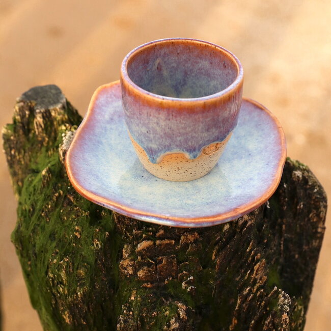 Plat creuse "Sunrise" utilisés pour les collations, mais aussi très agréables comme soucoupe pour un sac à café ou une tasse.