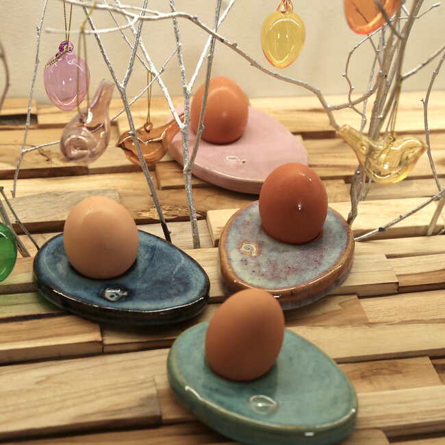 Handmade ceramic egg cup,  Sunrise