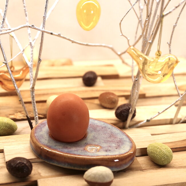 Handmade ceramic egg cup,  Sunrise