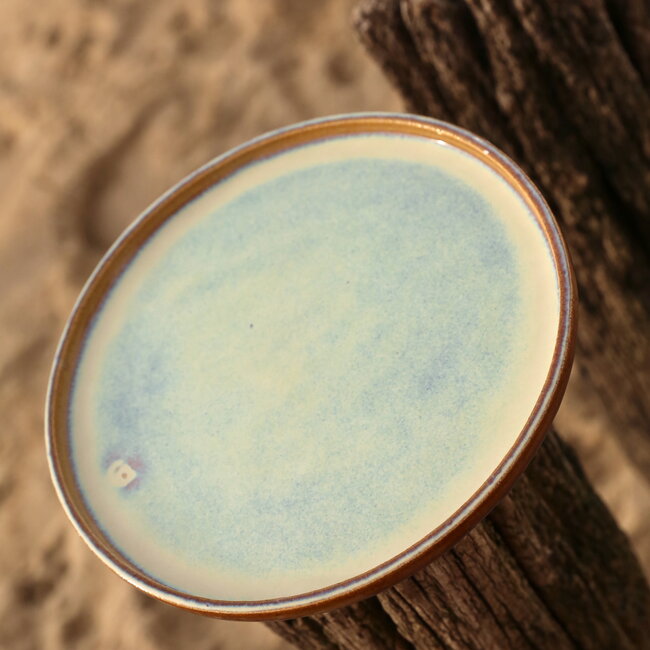 Handmade ceramic plate, Sunset