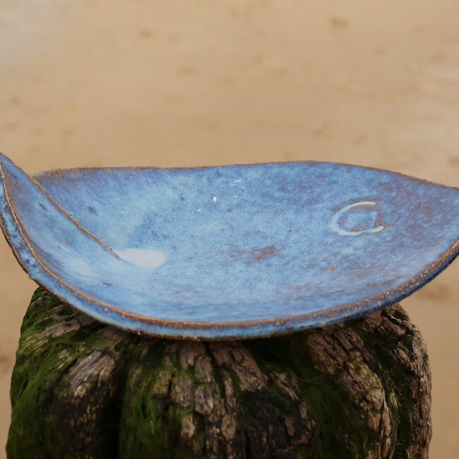 Keramisch handgemaakte vis schaaltje, Beach