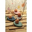 artisanni Unique handmade contemporary ceramic egg cup  glazes in the color mint