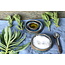 artisann Handmade small ceramic oil dish with the turntable in a beautiful blue glaze