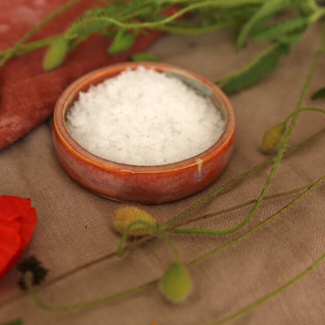 Keramisch handgemaakt zout, peper of tapas schaaltje, Sungreen