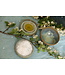 artisann Petit plat à huile en céramique fait à la main avec le plateau tournant dans une belle glaçure vert et menthe