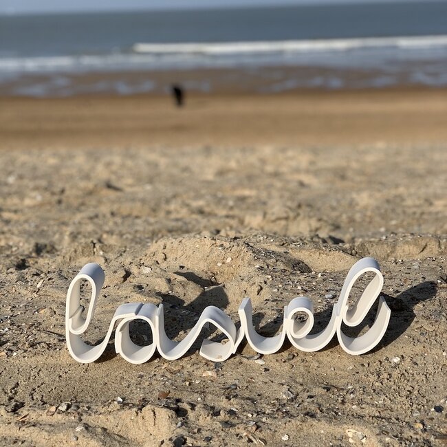 Porcelain handmade name, word, text, saying. A unique gift