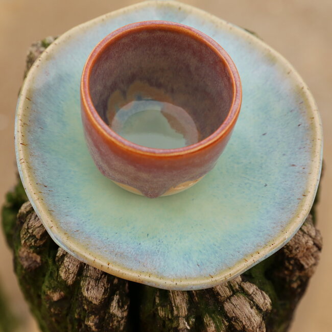 Keramisch handgemaakt schoteltje Coquillage, Lagune