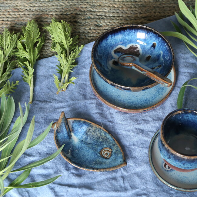 Petit plat en céramique artisanale Coquillage, Beach