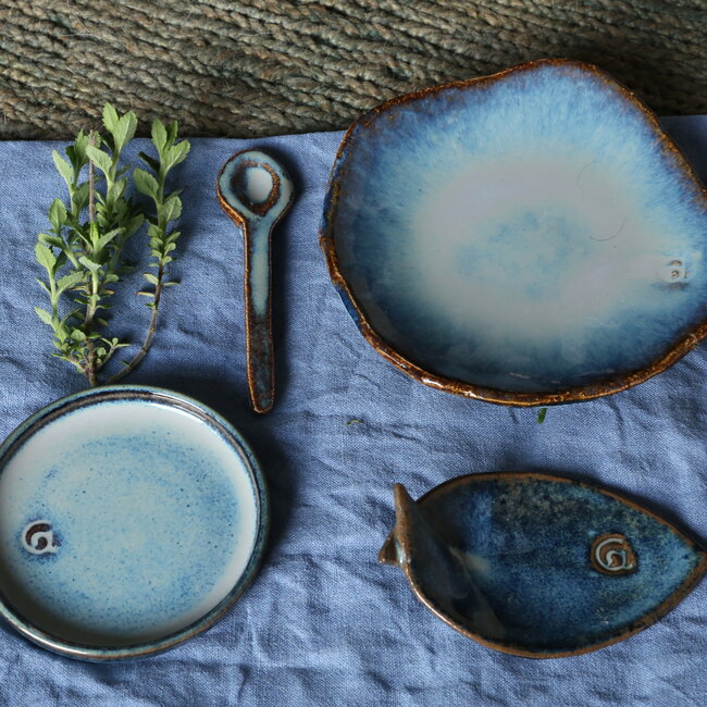 Petit plat en céramique artisanale Coquillage, Beach