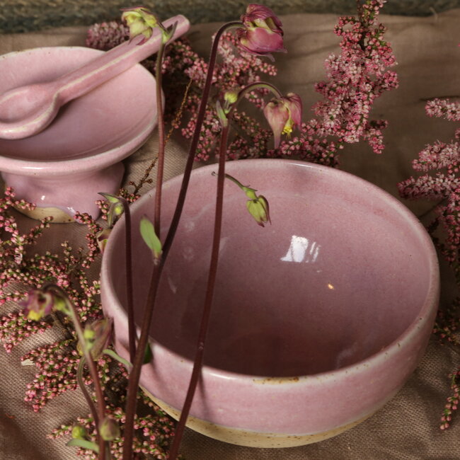 Bol en céramique artisanale, Rose