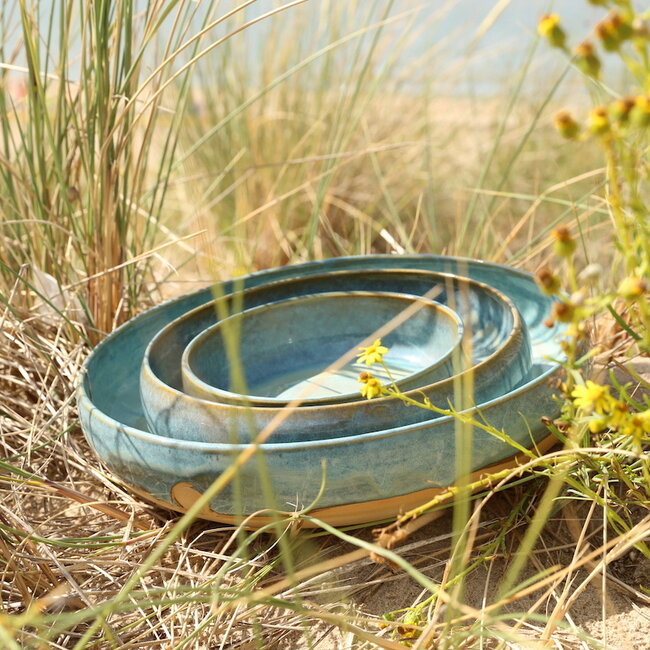 L’Escalader en céramique fait à la main avec des émaux uniques du service "Menthe"