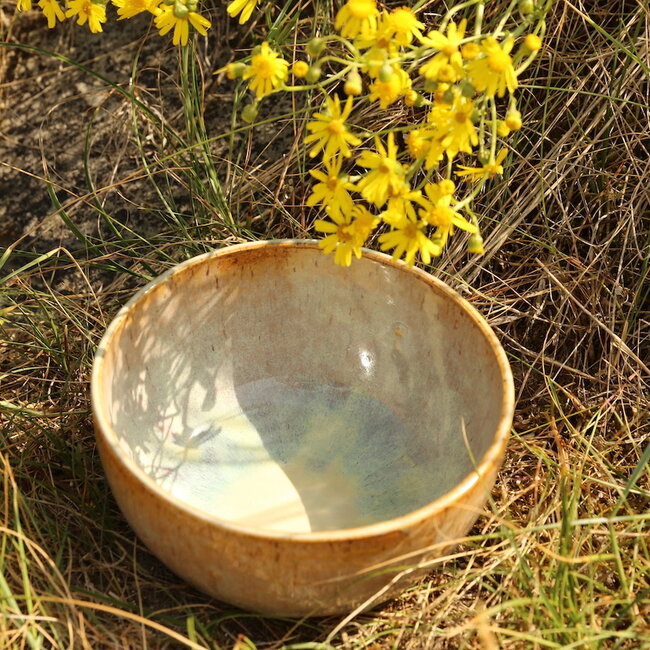 Handmade ceramic bowl, Mustard