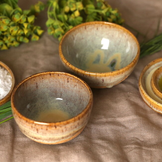 Bol en céramique artisanale, Moutarde