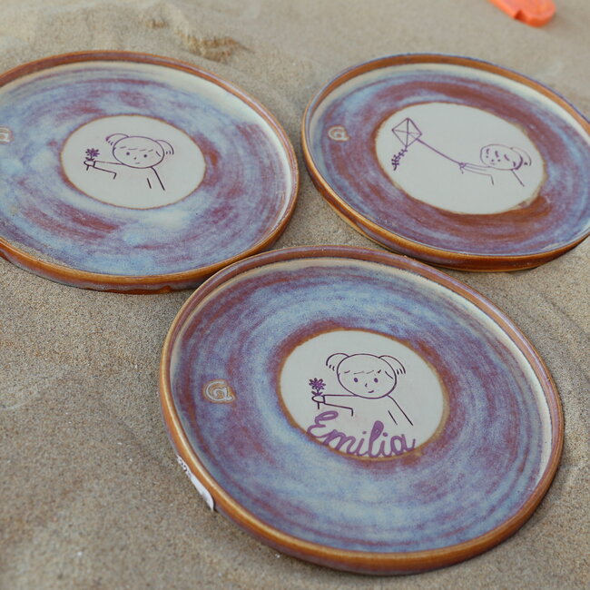 Handmade plate "Emilia" children's service
