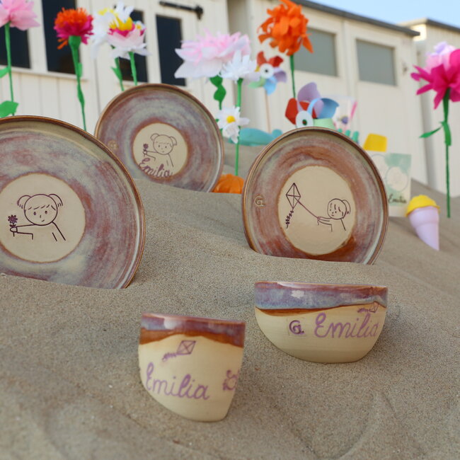 Handmade plate "Emilia" children's service