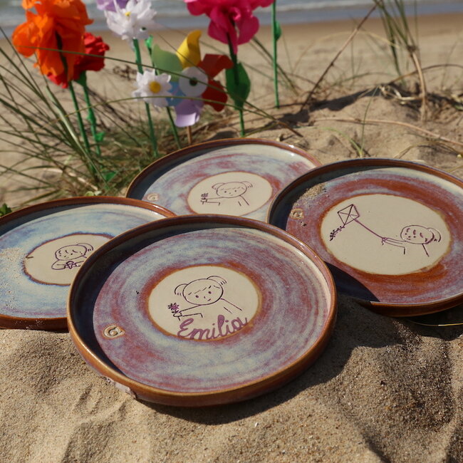 Assiette faite à la main "Emilia" service pour enfants