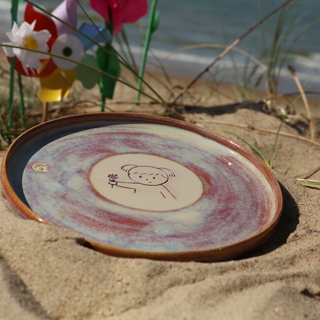 Handmade plate "Emilia" children's service