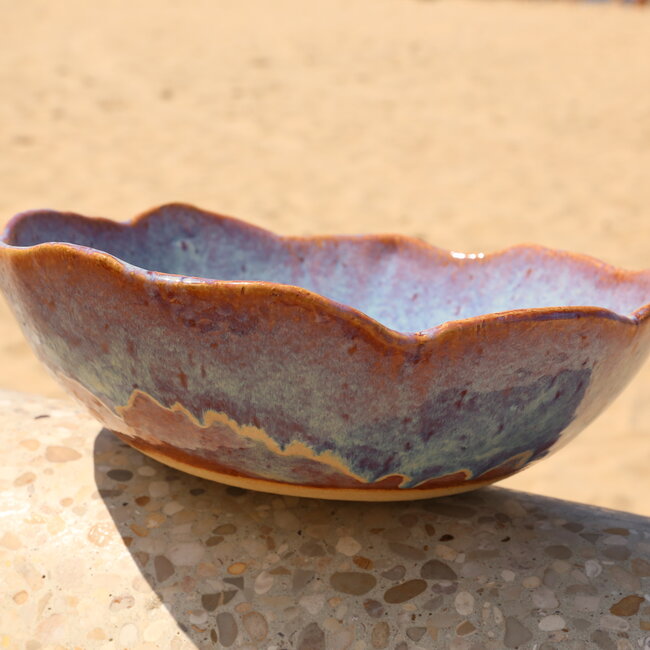 Unique, exclusive handmade large Sunrise bowl for your kitchen or table