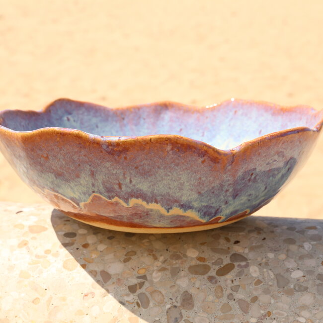 Large handmade decoration and fruit bowl, Sunrise