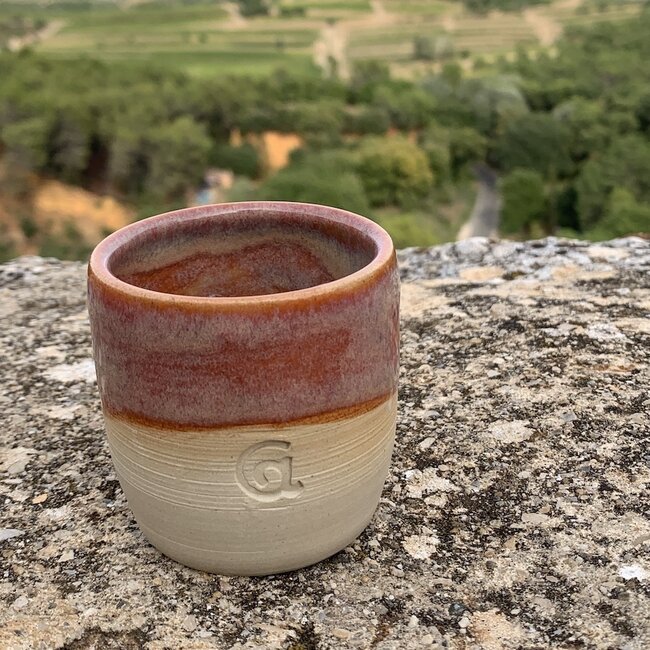 Ceramic handmade coffee cup, Sungreen