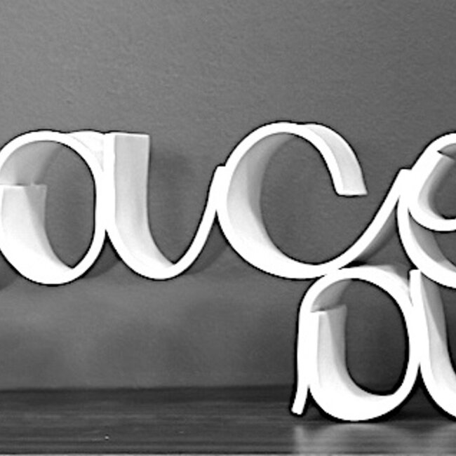 Porcelain handmade name, word, text, saying. A unique gift