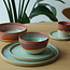 Handmade ceramic scale with unique glazes from the "Sungreen" service