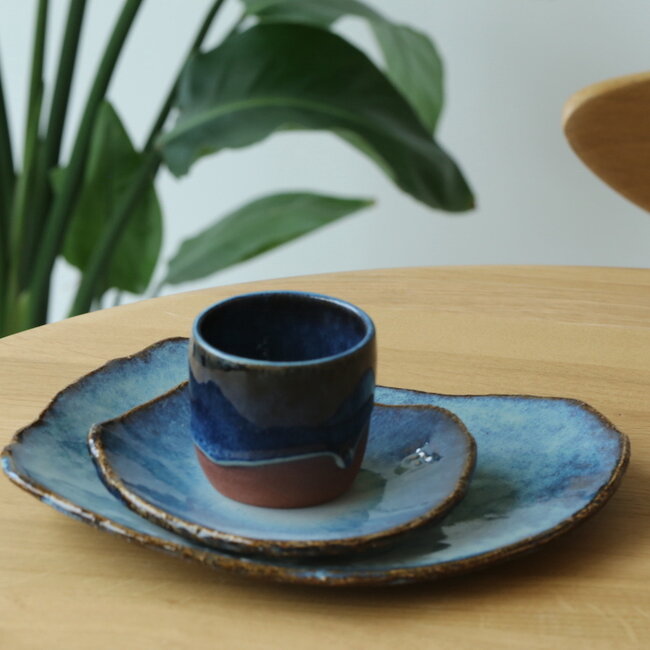 Handmade ceramic little scale Coquillage, Beach