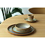 artisann With the turntable handmade beige plate with  and a beautiful light mosterd glaze