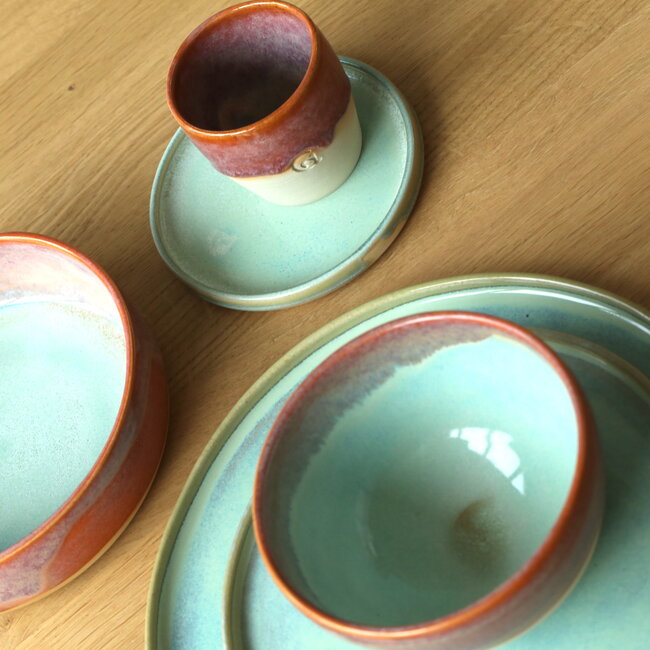 Set de vaisselle: Lagune et Sungreen