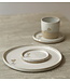 artisann Wit handgemaakte keramisch bord van het servies en de collectie “White Love" met een hartje
