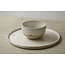 artisann Handmade white ceramic plate from the tableware and collection “White Dunes"