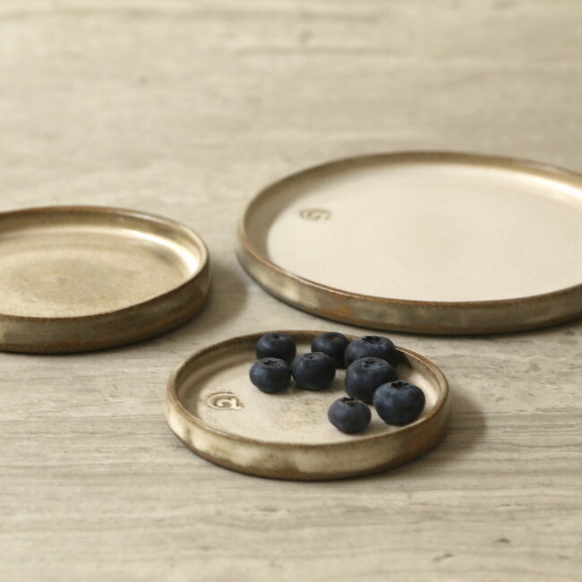 Handmade ceramic plate, Italian White