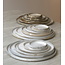 artisann Assiette blanche artisanal céramique fait main du service et de la collection "White Spots"