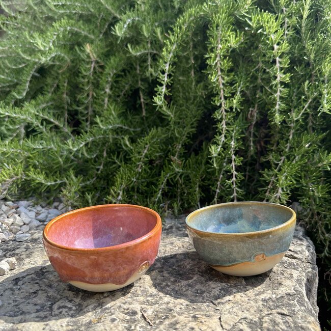 Ceramic handmade bowl, Sungreen