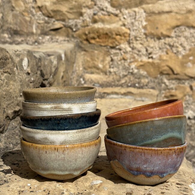 Ceramic handmade bowl, Sungreen