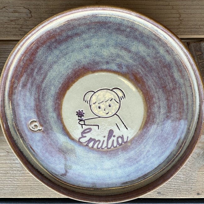 Assiette artisanal céramique pour enfant "Emilia"